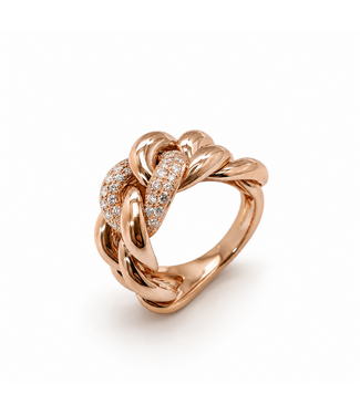 Positano Positano ring roségoud 18k met diamant 0.51ct. maat 54