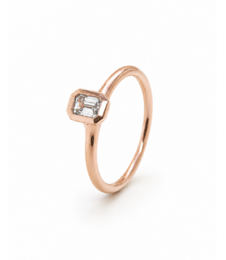 Positano Positano ring roségoud 18k met diamant 0.21 ct. maat 55