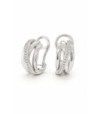 Positano Positano oorringen 18k witgoud met diamant 5064/O