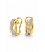 Positano Positano oorringen geel/witgoud 18k met diamant 0.13ct