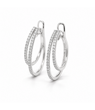 Positano Positano oorringen witgoud 18k met diamant 0.92ct