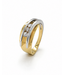 R&C R&C ring Galla geel/witgoud 14k met diamant 0.26ct maat 56