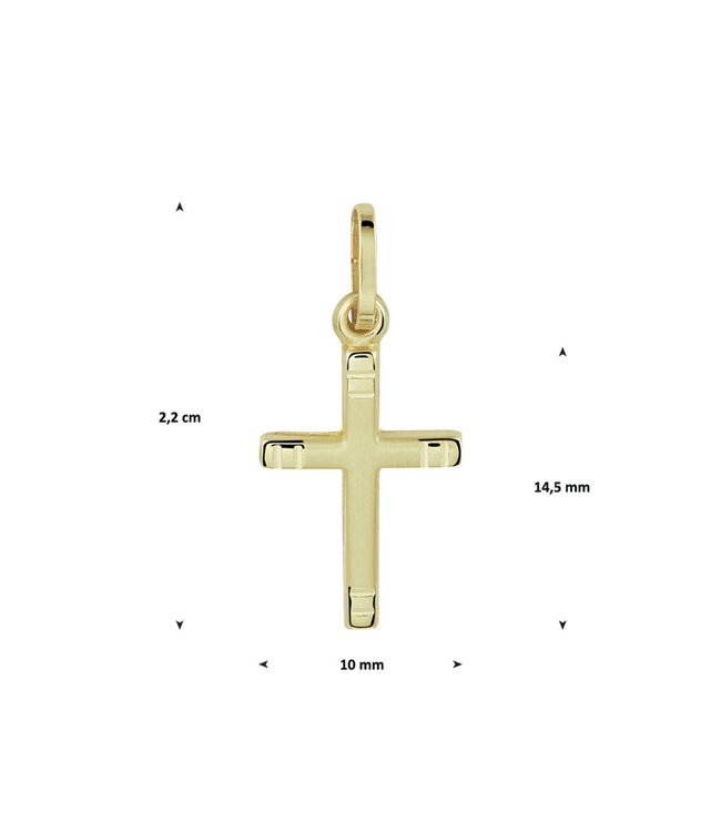 Hanger geelgoud kruis 40.20921