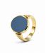 Herenring goud 14k met blauwlagen steen model 393