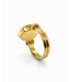 R&C herenring goud 14k met lagensteen maat 18,75