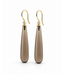 ROEMER by Bregje ROEMER by Bregje oorhangers goud 14k met Rookkwarts en diamant 0.06ct Vvs/DEF