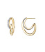 Passione Passione oorhangers goud 14k met diamant 0.40ct Si/G