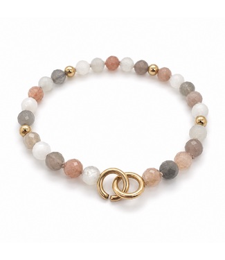 ROEMER ROEMER armband 14k geelgoud met Maansteen