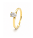 Tomylo Tomylo Ring 14k geelgoud LAB Grown Oval diamant 0.64ct maat 56
