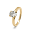 Tomylo Tomylo Ring 14k geelgoud LAB Grown Oval diamant 1.02ct maat 57