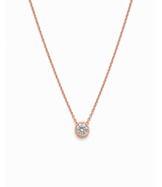 ROEMER ROEMER Collier 14k roségoud met diamant 0.20ct