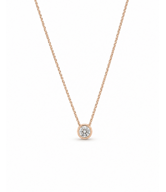 ROEMER ROEMER Collier 14k roségoud met diamant 0.30ct