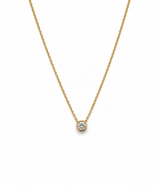 ROEMER ROEMER Collier 14k geelgoud met diamant 0.15ct
