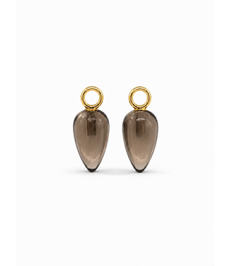 ROEMER by Bregje ROEMER by Bregje oorbelhangers 14k geelgoud met rookkwarts