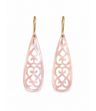 ROEMER by Bregje ROEMER by Bregje oorhangers 14k geelgoud met roze Parelmoer