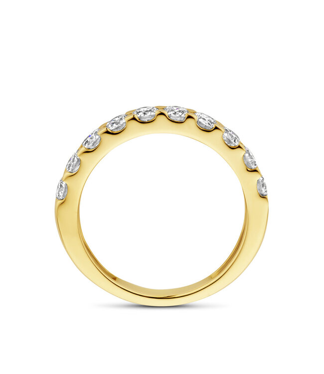Tomylo ring goud 14k & labgrown diamant 1.00ct Si/GH maat 56