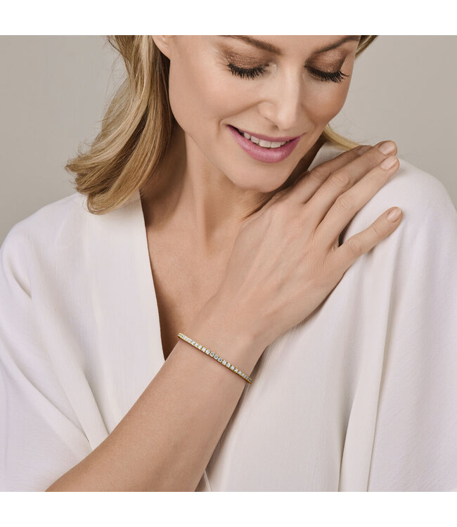 Tomylo tennisarmband goud 14k & labgrown diamant 4.00ct Si/G 17.5cm