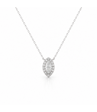Positano Positano collier 18k witgoud met 0.39ct diamant