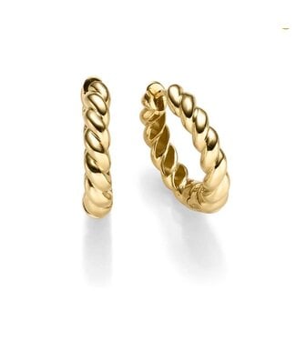 ROEMER ROEMER Oorringen 14k geelgoud Twist 3mm