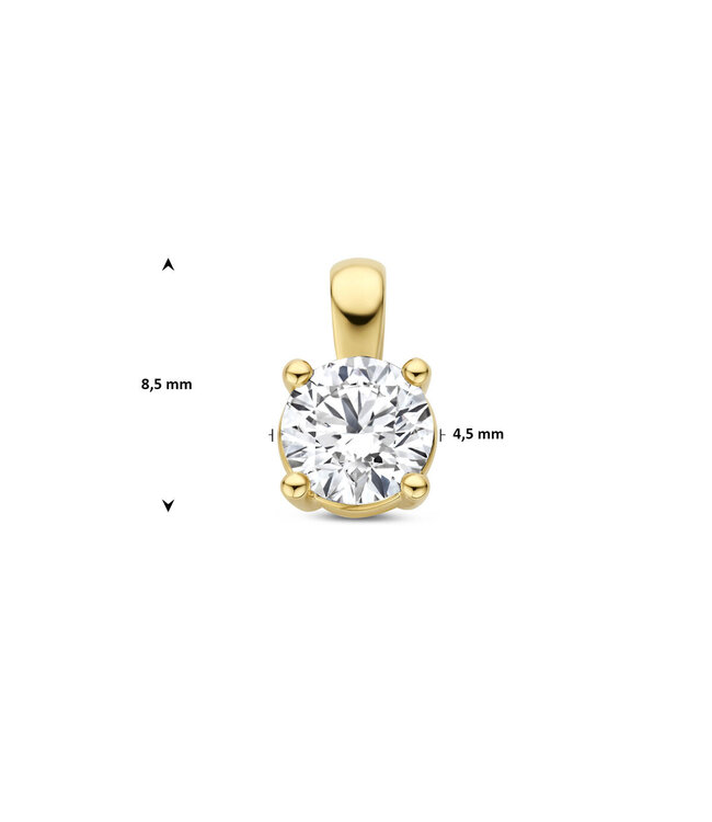 Tomylo hanger goud 14k & labgrown diamant 0.25ct. Vs/G