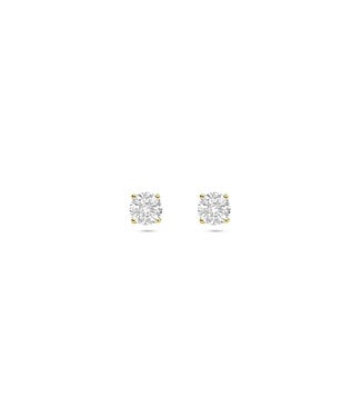 Tomylo Tomylo oorknoppen goud 14k & labgrown diamant 0.50ct Si/GH 4mm