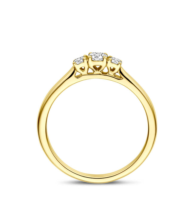 Tomylo ring goud 14k & labgrown diamant 0.26ct Vs/G maat 54