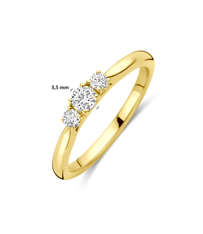 Tomylo ring goud 14k & labgrown diamant 0.26ct Vs/G maat 54