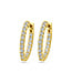 Tomylo oorringen goud 14k & labgrown 0.96ct. Si/gh 20x2.5mm