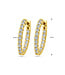 Tomylo oorringen goud 14k & labgrown 0.96ct. Si/gh 20x2.5mm