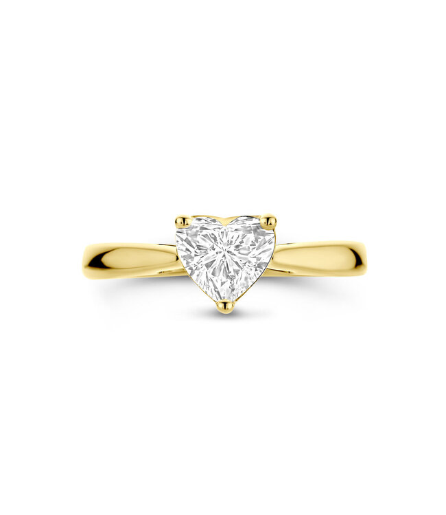 Tomylo ring goud 14k & labgrown diamant 1.00ct Si/GH maat 54 certificaat
