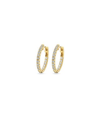 Tomylo Tomylo oorringen goud 14k & labgrown diamant 0.46Si/GH 16.5x2mm