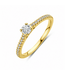 Tomylo Tomylo ring goud 14k & labgrown diamant 0.39ct. Si/H maat 56