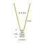 Tomylo hanger met collier goud 14k & labgrown 0.45ct VS/G 40-44cm