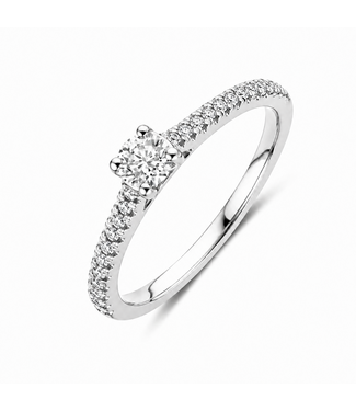 Tomylo Tomylo ring witgoud 14k & labgrown diamant 0.39ct. Si/GH maat 54