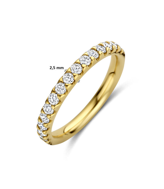 Tomylo ring goud 14k & labgrown 0.50ct Vs/F maat 56