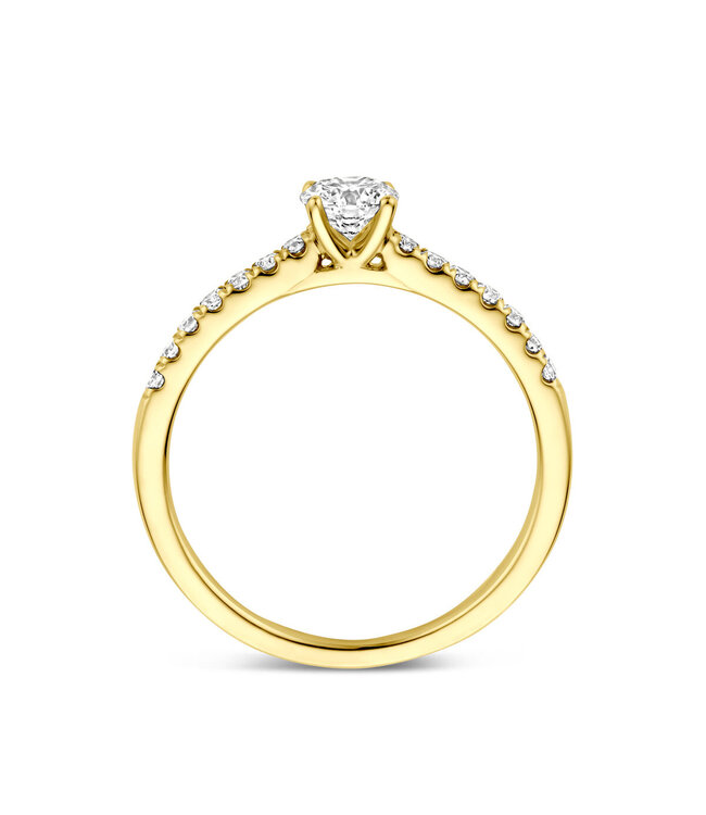 Tomylo ring roségoud 14k & labgrown diamant 0.58ct. VS/G maat 54