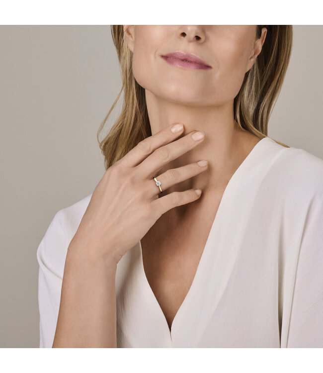 Tomylo ring goud 14k & labgrown diamant 0.50ct. Si/GH maat 54