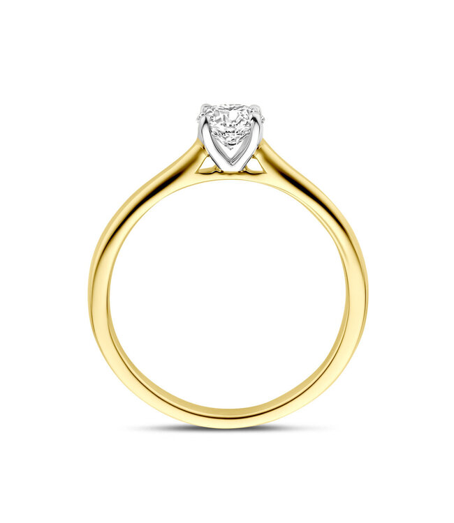 Tomylo ring goud 14k & labgrown diamant 0.50ct. Si/GH maat 54