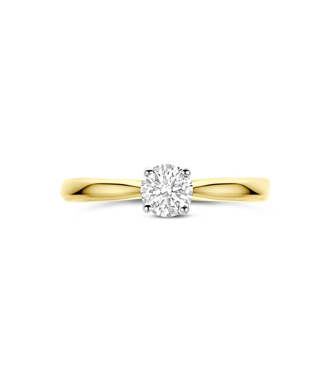 Tomylo ring goud 14k & labgrown diamant 0.50ct. Si/GH maat 54