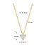 Tomylo hanger met collier goud 14k & labgrown diamant hart 1.00ct Vs/DE 41-43-45cm