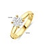 Tomylo Ring goud 14k & labgrown diamant 1.00ct Vs/G maat 56