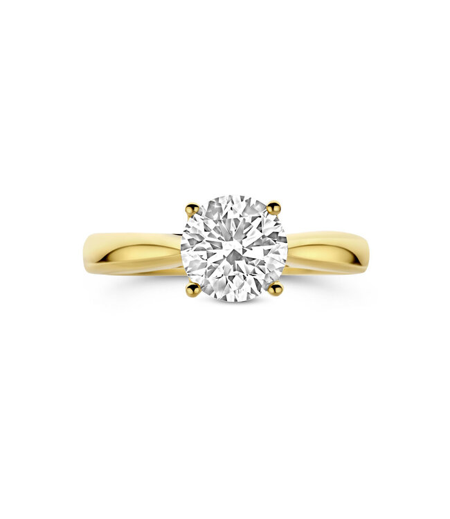 Tomylo ring goud 14k & labgrown diamant 1.50ct. VS/F maat 54 certificaat