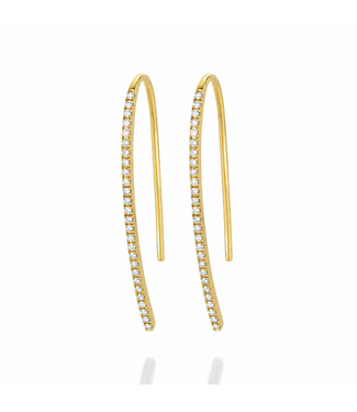 Noor Noor oorhangers goud met diamant 0.26ct W/Si