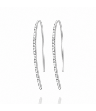 Noor Noor oorhangers witgoud 14k met diamant 0.26ct W/Si