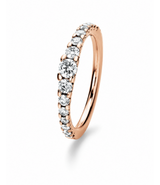 Noor Noor ring roségoud 14k met diamant 0.50ct W/Si maat 54