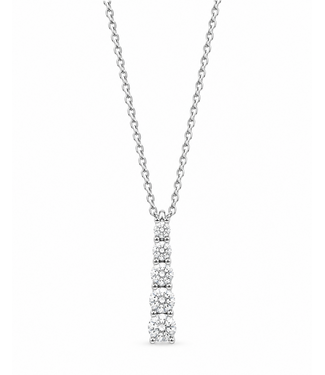 Noor Noor collier met hanger witgoud 14k met diamant 0.40ct Si/Wes