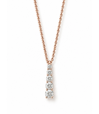 Noor Noor collier met hanger roségoud 14k met diamant 0.40Si/Wes