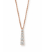 Noor Noor collier met hanger roségoud 14k met diamant 0.40Si/Wes