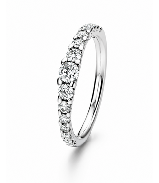 Noor Noor ring witgoud 14k met diamant 0.50ct. Si Wes maat 55