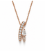 Noor collier met hanger roségoud 14k met diamant 0.48ct Si/Wes
